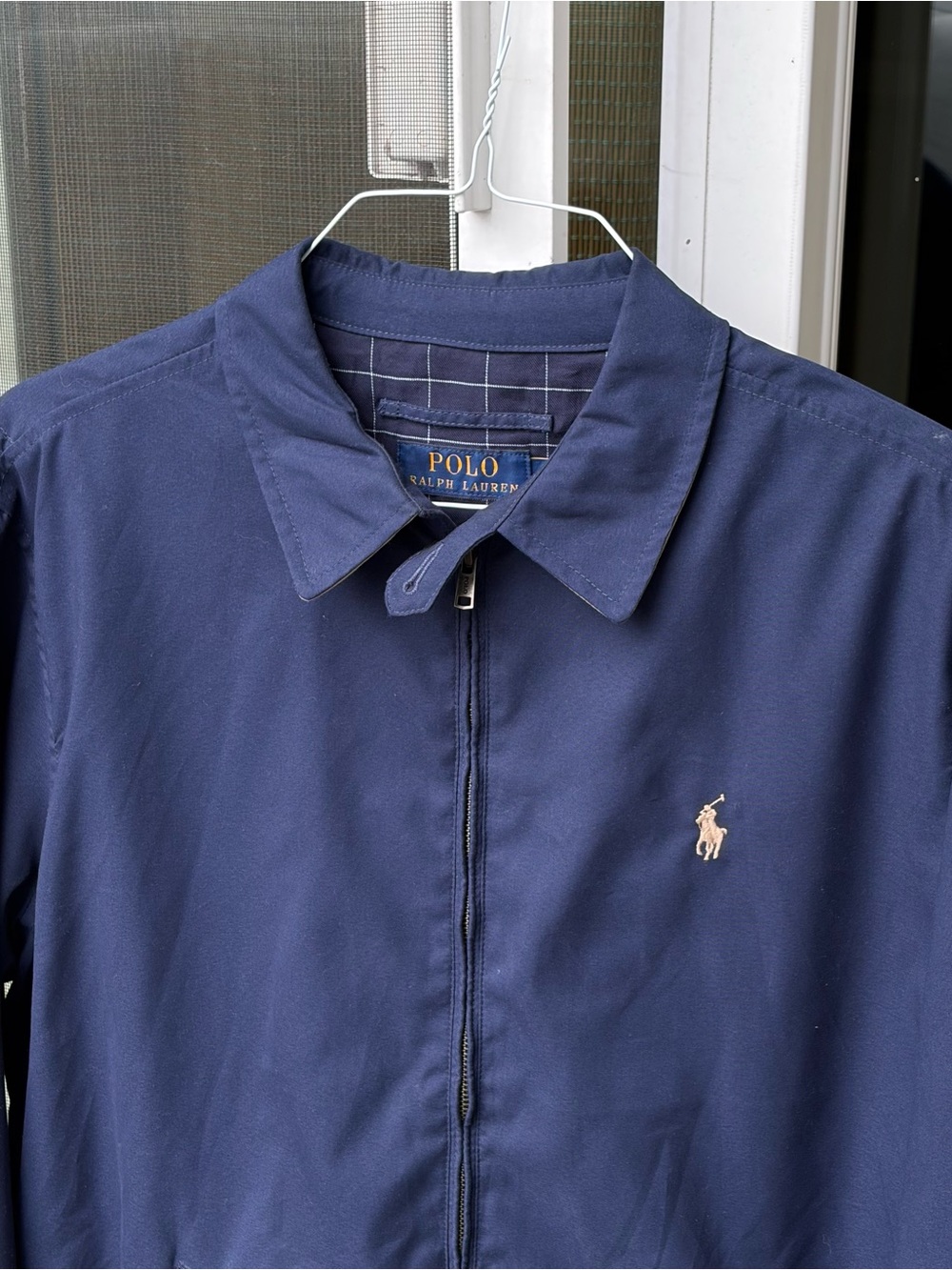 Ralph Lauren Navy Lightweight Zip Front Jacket with Pony Logo